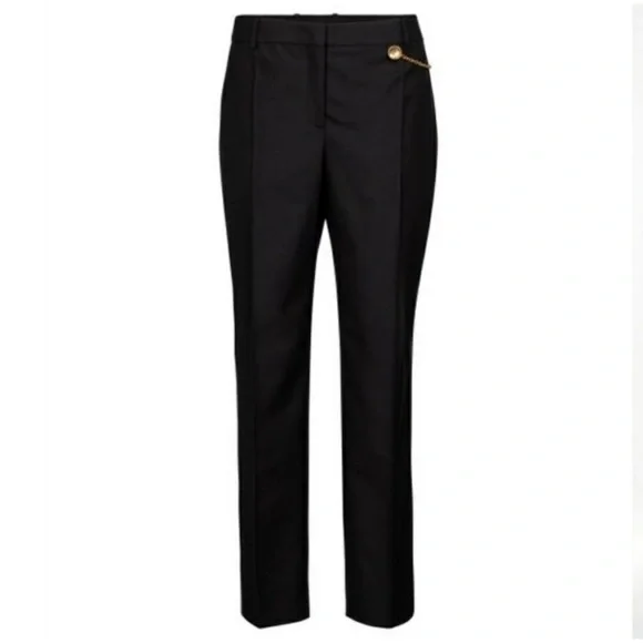 BNWOT Givenchy Wool Cigarette Pants with 4G Chain Women